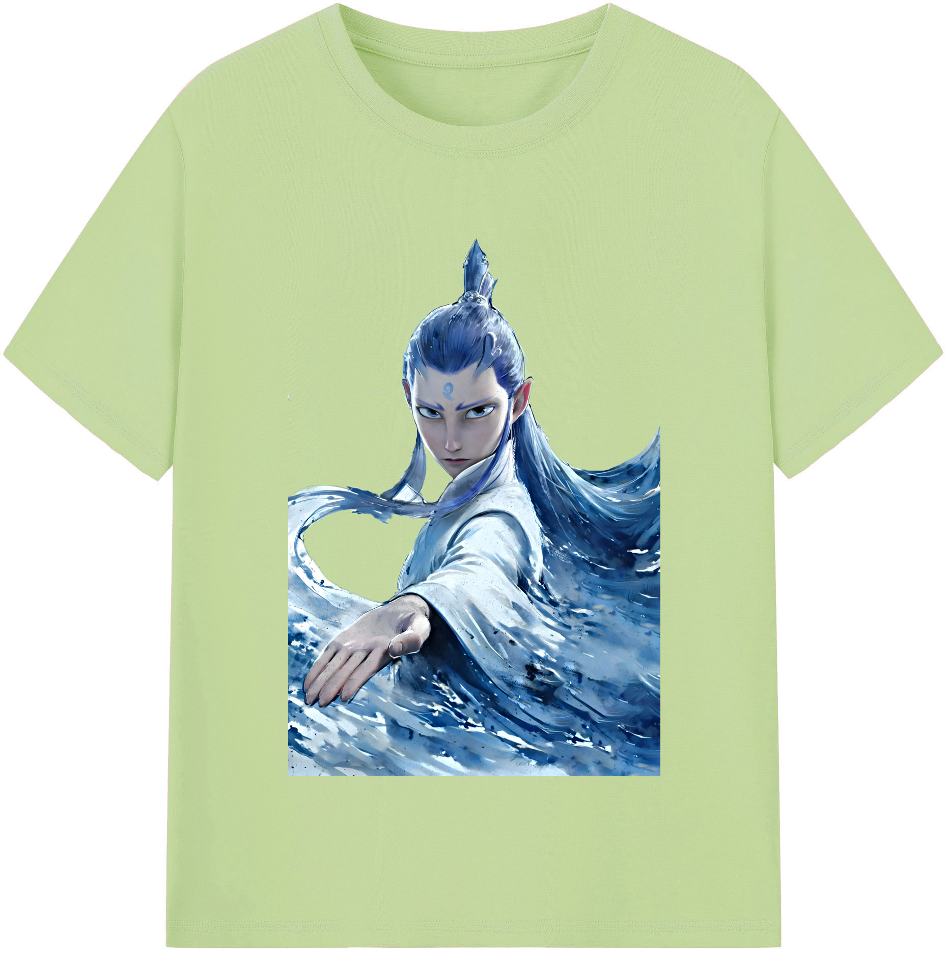 （画像用） Ne Zha 2 ナタ 魔童の大暴れ 綿100％半袖Tシャツ（フロントプリント）